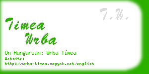 timea wrba business card